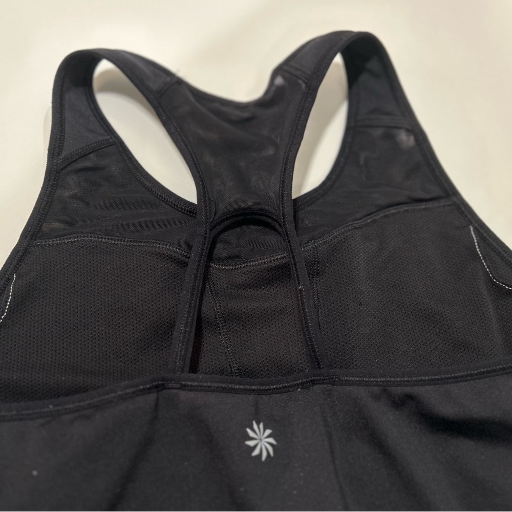 ATHLETA RACER BACK BLACK WORKOUT TOP - Picture 3 of 3